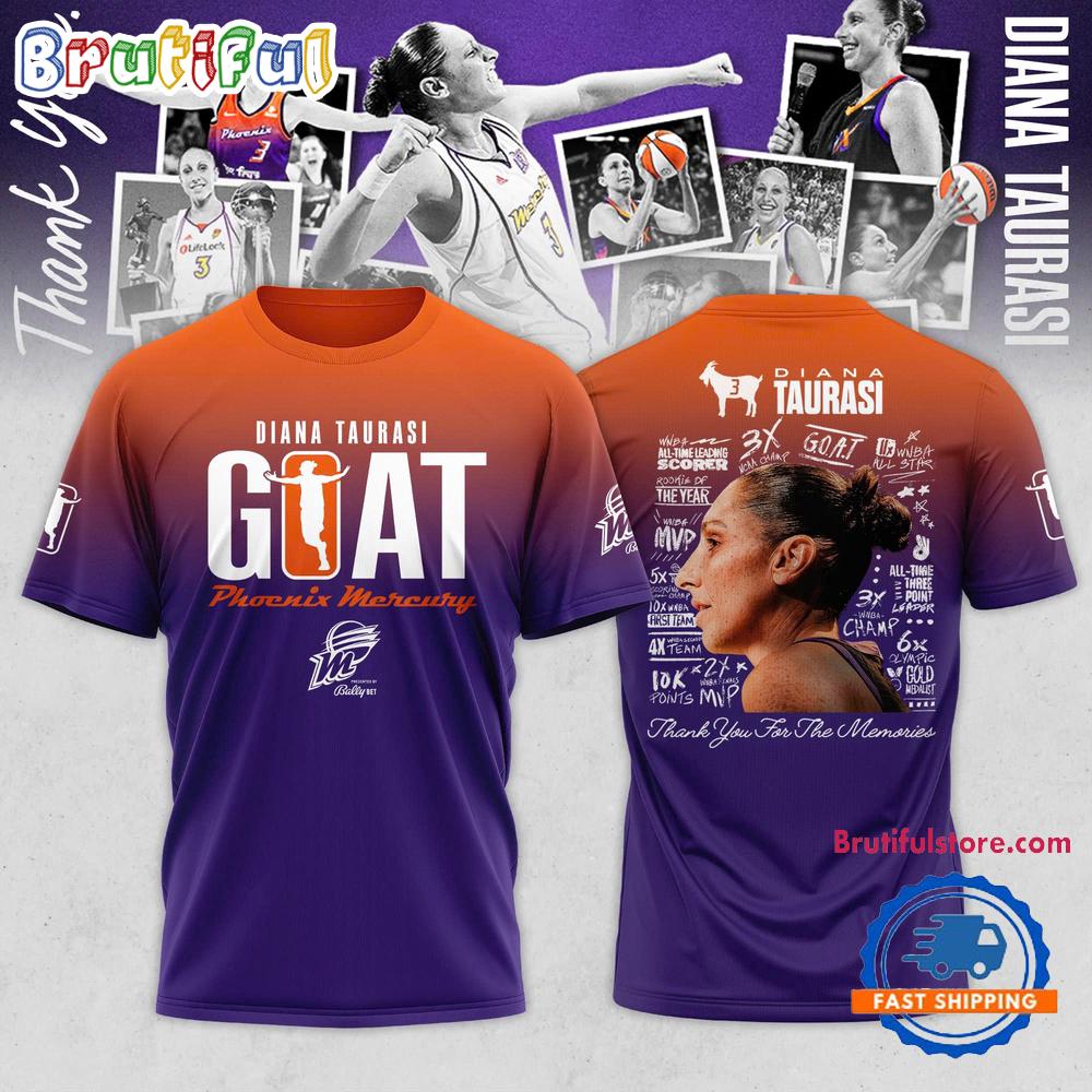 Diana Taurasi Phoenix Mercury Basketball GOAT Hoodie T-Shirt