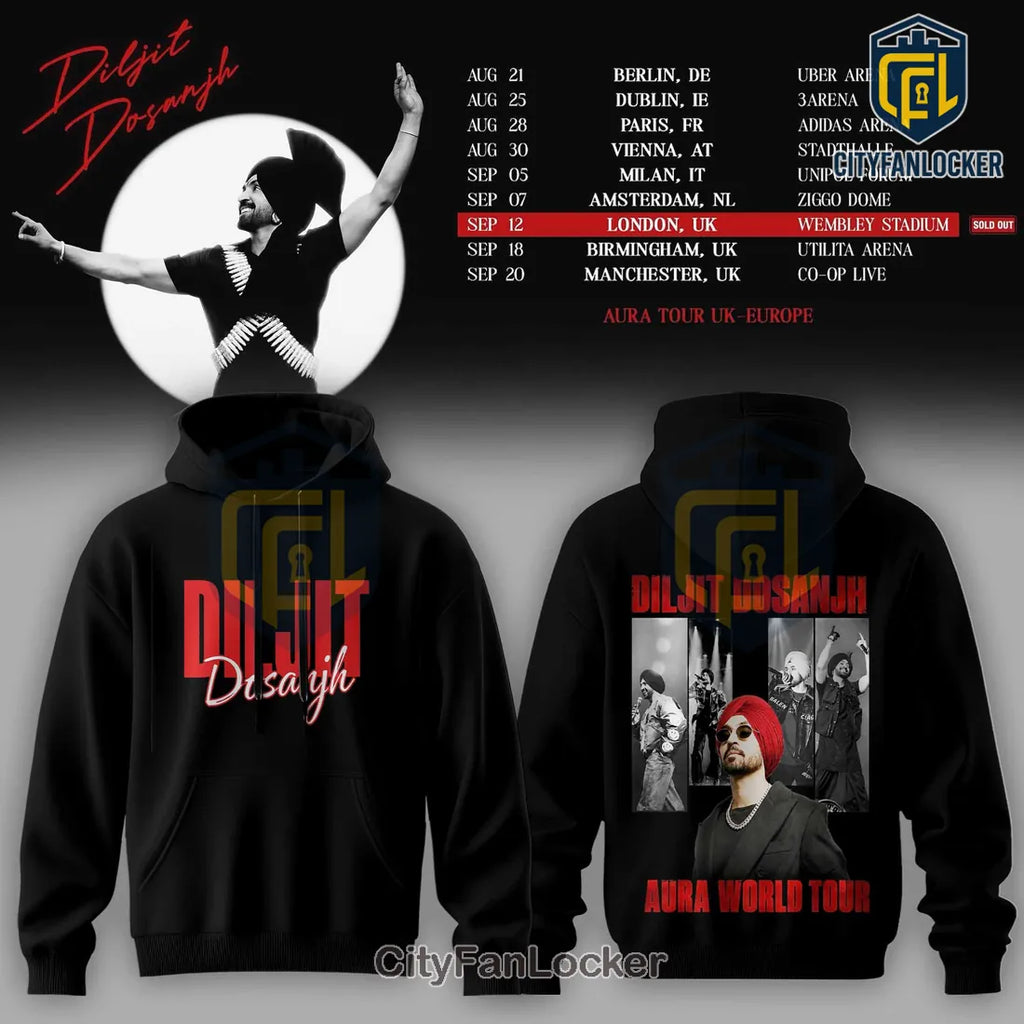 Diljit Dosanjh Aura Tour 2026 Limited Edition Hoodie