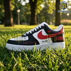Diljit Dosanjh Aura Tour Black Red Air Force 1 Sneakers