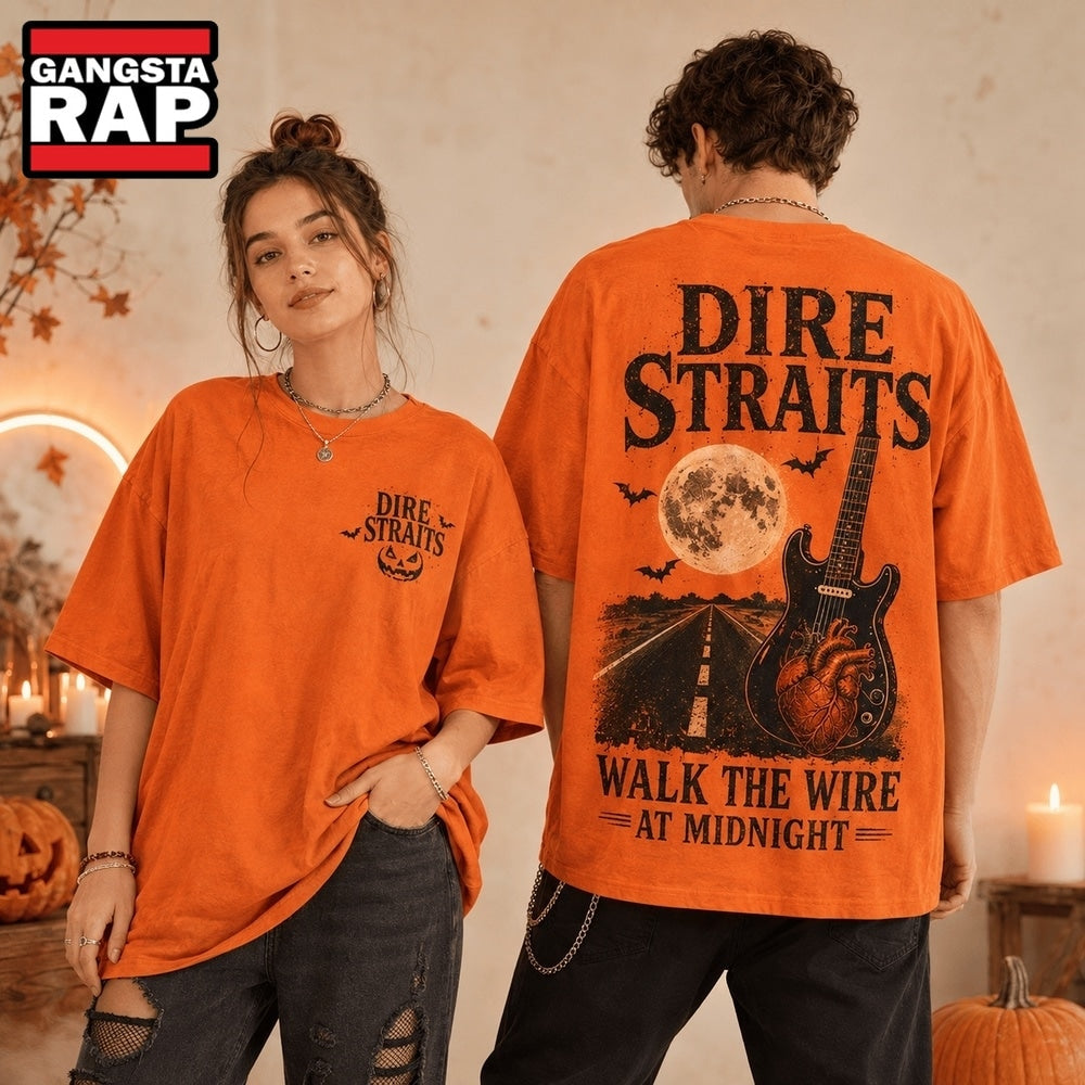 Dire Straits Walk The Wire At Midnight Halloween 3D Shirt Hoodie T-Shirt