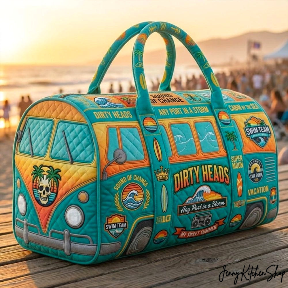 Dirty Heads Surf Van Retro Coastal Quilted Duffle Bag