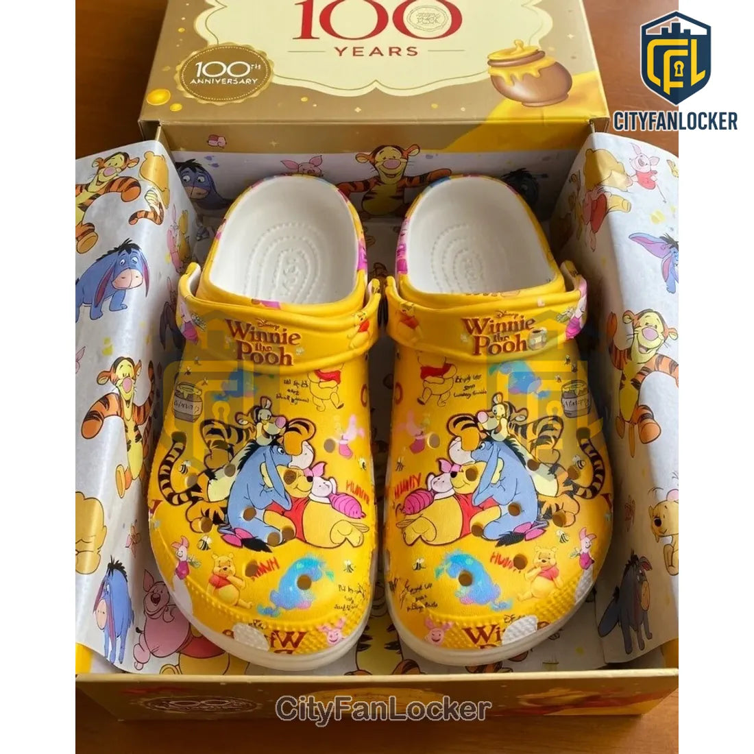 Disney Winnie The Pooh 100th Anniversary Character Crocs Clogs