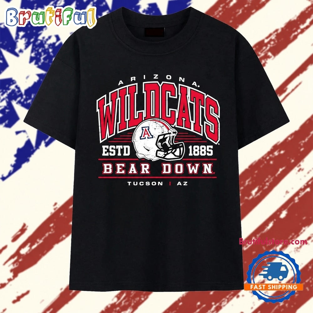 Distressed Arizona Wildcats Bear Down Tucson AZ Estd 1885 T Shirt