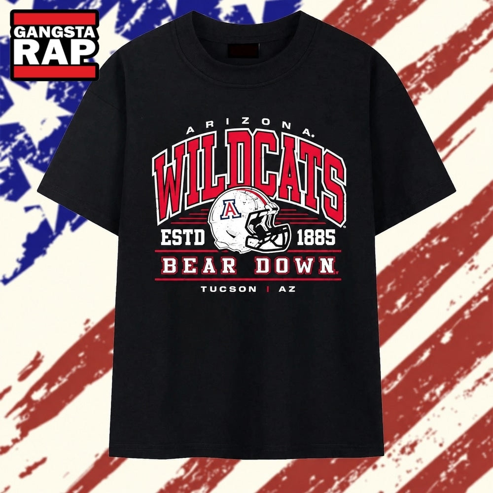 Distressed Arizona Wildcats Bear Down Tucson AZ Estd 1885 T Shirt