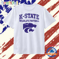 Distressed K State Wildcats Football Logo T Shirt