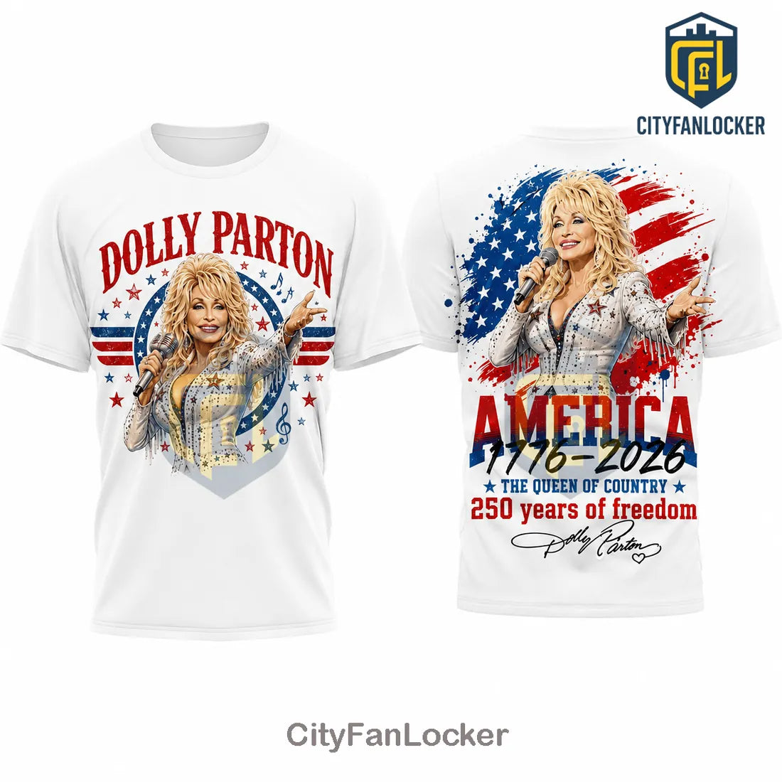Dolly Parton America 1776-2026 Freedom T-Shirt