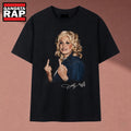 Dolly Parton Middle Finger Vintage Retro Graphic T Shirt, Music 2D Shirt