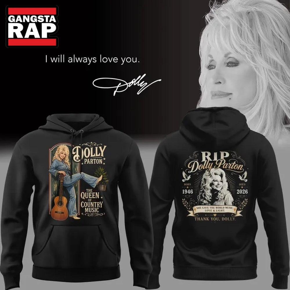 Dolly Parton Rest In Peace The Queen Of Country Music 1946 2026 Black Hoodie T-Shirt