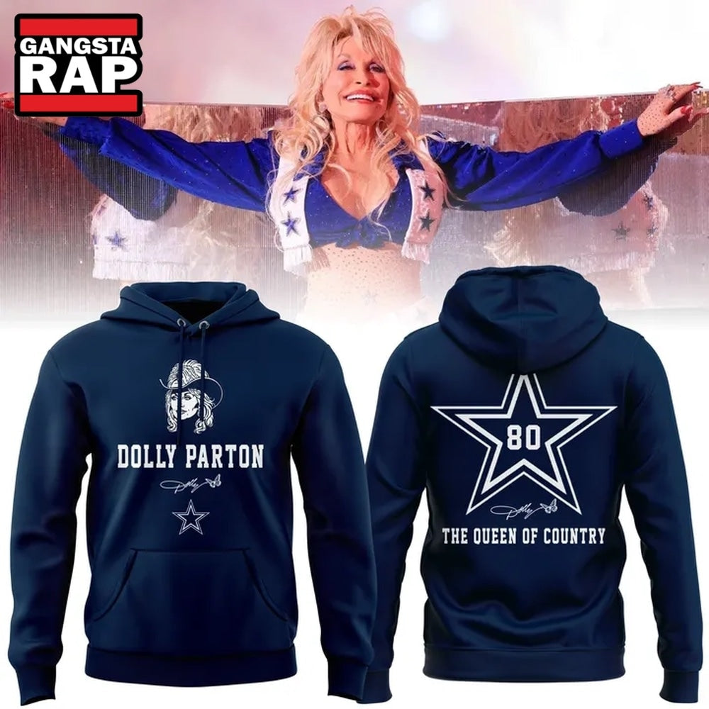 Dolly Parton The Queen of Country x Dallas Cowboys Hoodie T-Shirt