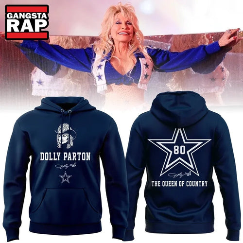 Dolly Parton The Queen of Country x Dallas Cowboys Hoodie T-Shirt