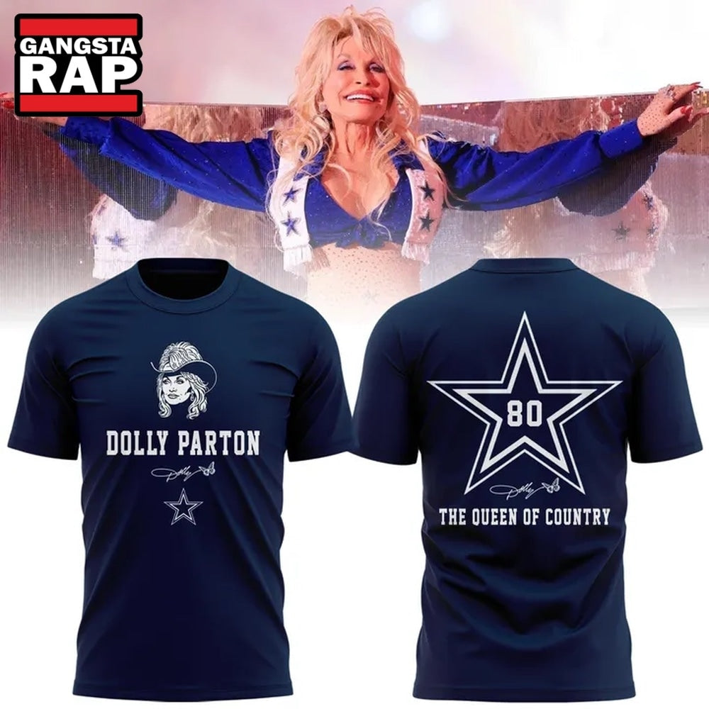 Dolly Parton The Queen of Country x Dallas Cowboys Hoodie T-Shirt