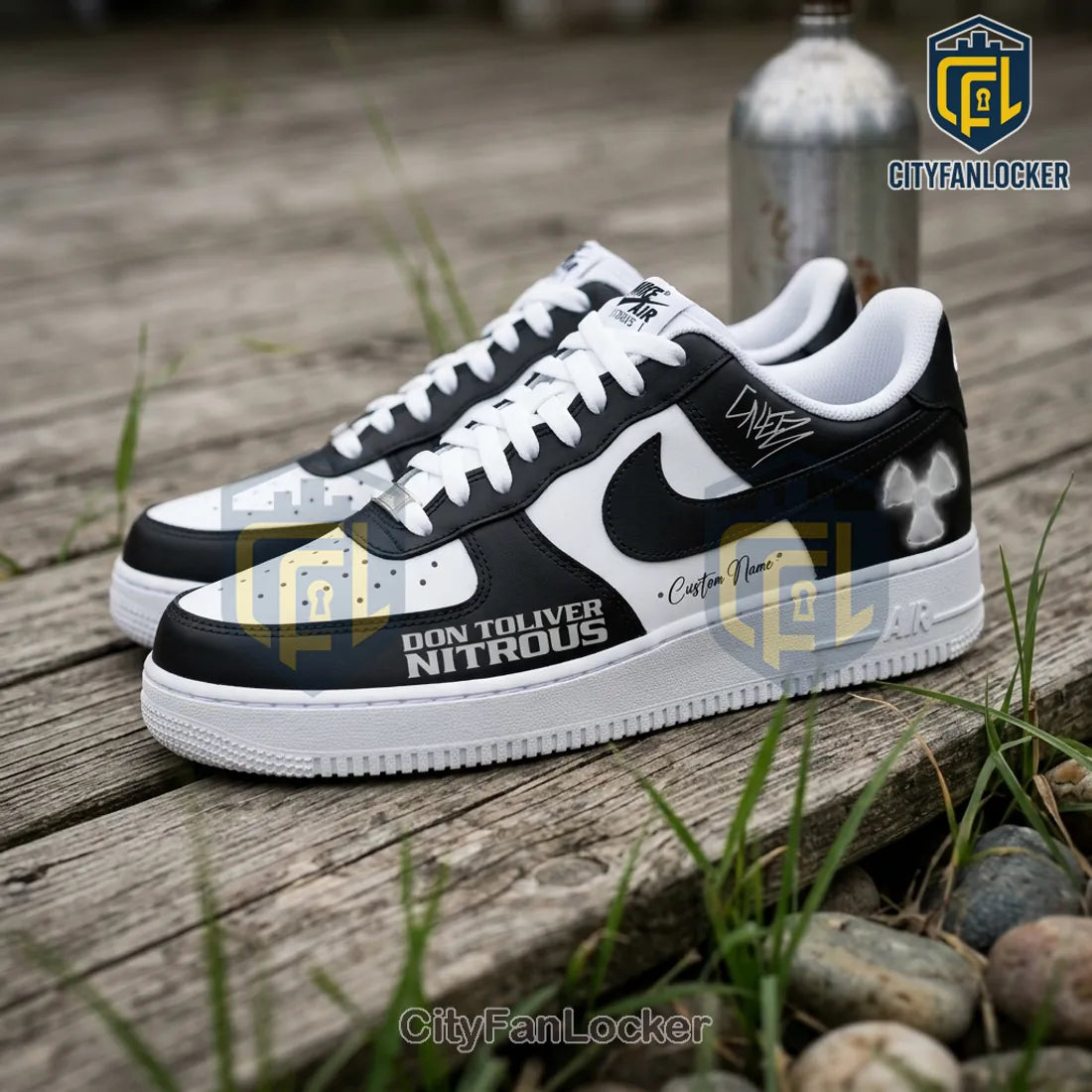 Don Toliver Nitrous Black White Air Force 1 Sneakers