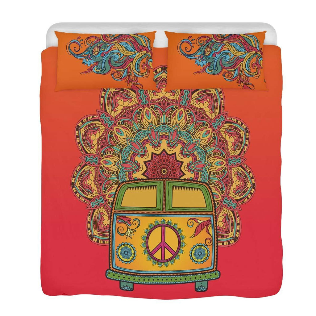 Hippie 4PCS Bedding Set - Color & Freedom Bedding Style