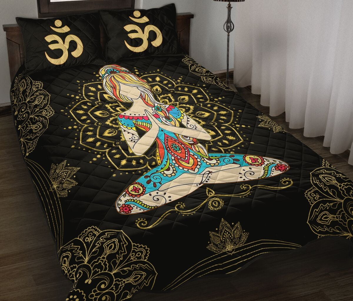 Hippie Quilt Bedding Set - Colorful Freedom Quilt Set
