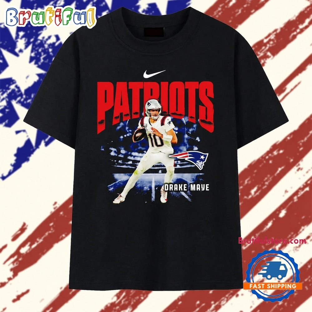 Drake Maye New England Patriots 10 NFL Football T Shirt