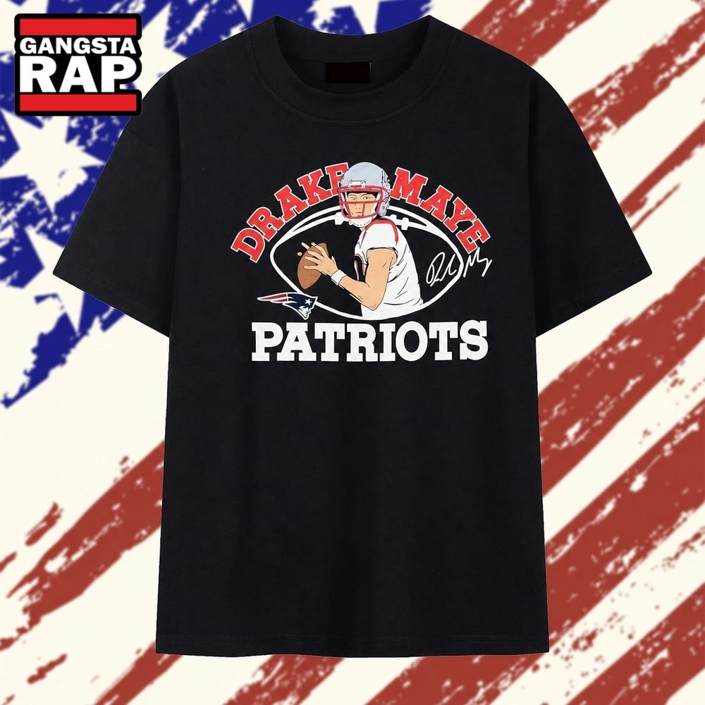 Drake Maye New England Patriots Signature T Shirt