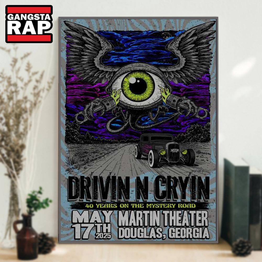 Drivin’N Cryin The Martin Centre Douglas, GA May 17 2025 Tour Poster Canvas Art