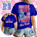 Duke Blue Devils NCAA Her Fight Is Our Fight Breast Cancer Unisex 3D Shirt