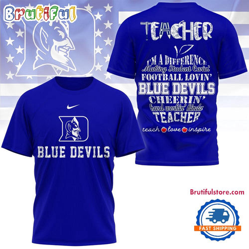 Duke Blue Devils Teacher Teach Love Inspire All Over Print Shirt