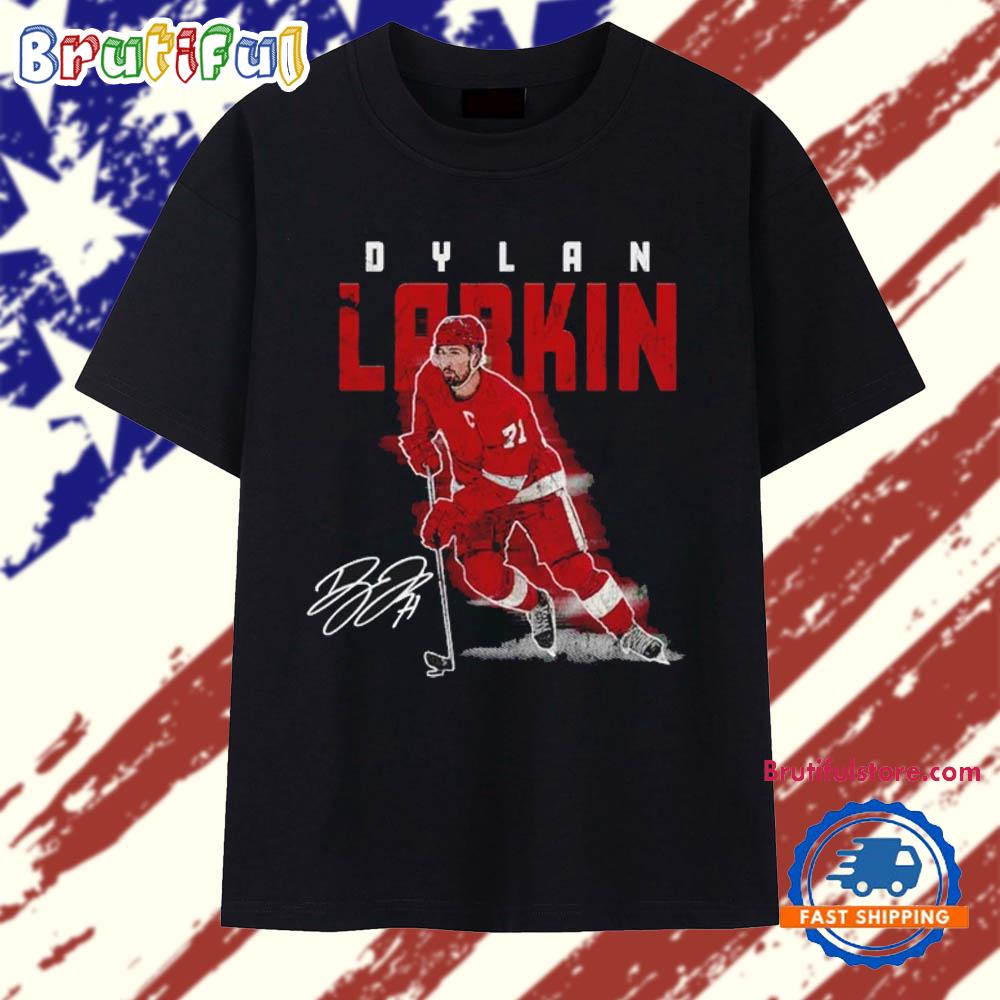 Dylan Larkin Detroit Red Wings Player Name signature T Shirt