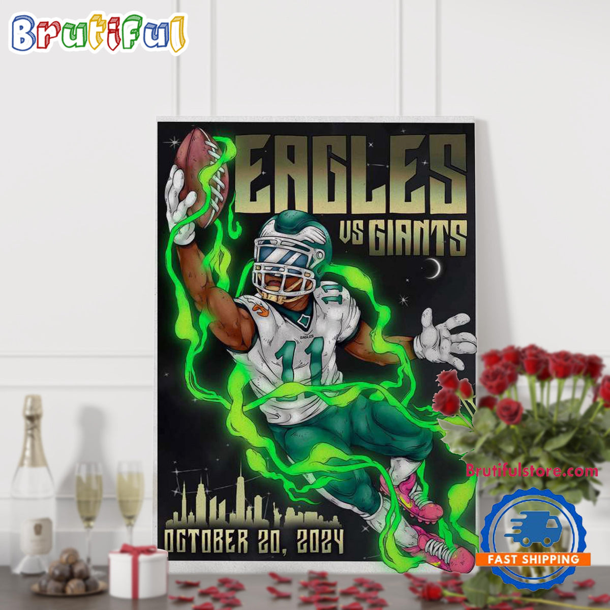 Eagles Vs Giants MetLife Stadium In East Rutherford NJ Oct 20 2024 Poster Canvas Art