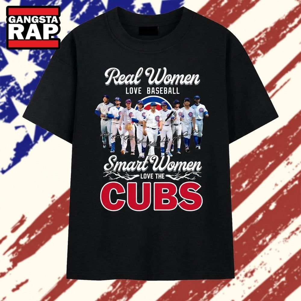 eal Women Love Baseball Smart Women Love The Cubs Signatures T Shirt