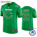 Eddie Jackson Chicago Bears #39 Jersey St. Patricks Day Kelly Green Lucky Football Jersey