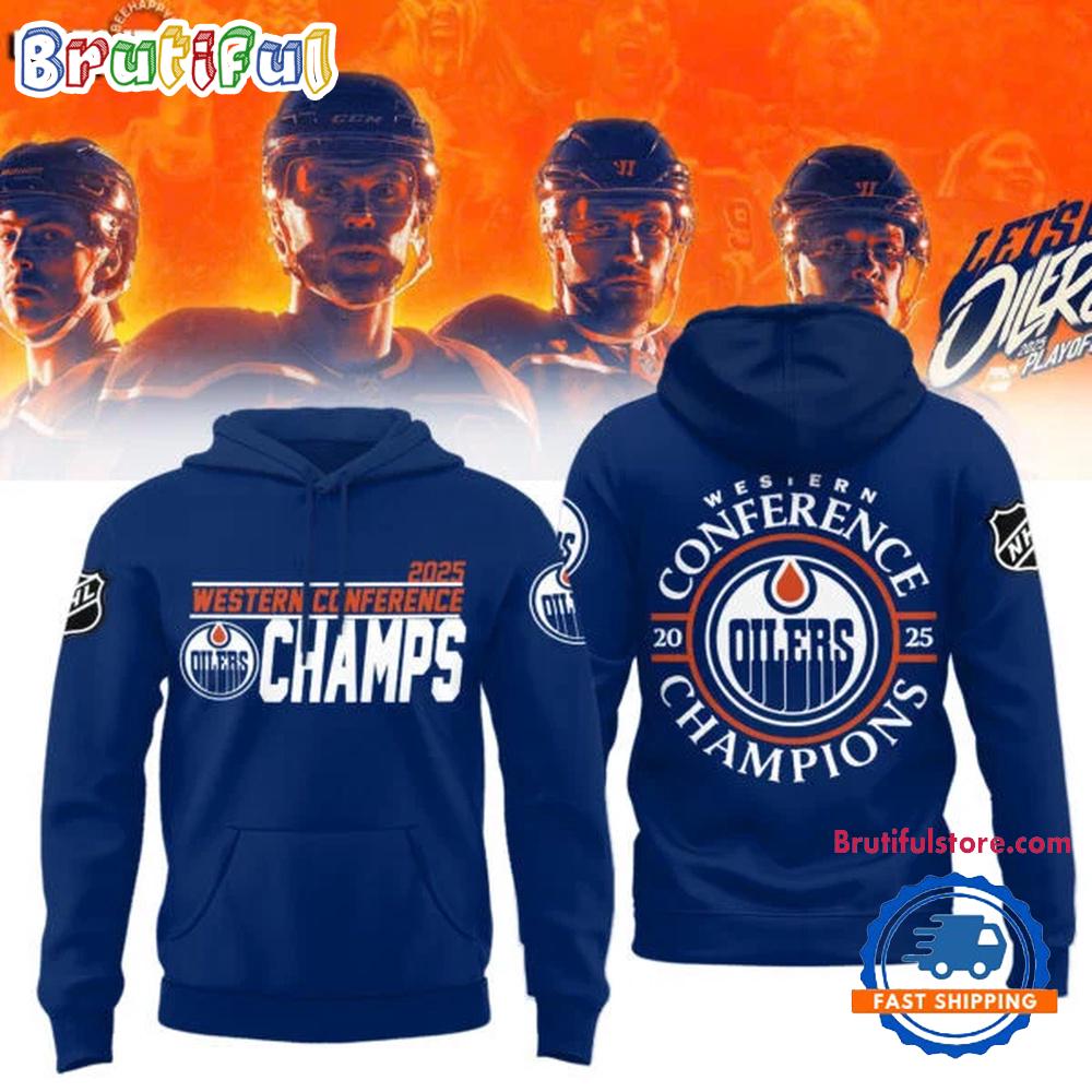 Edmonton Oilers 2025 Western Conference Champions 3D Printed Hoodie T-Shirt