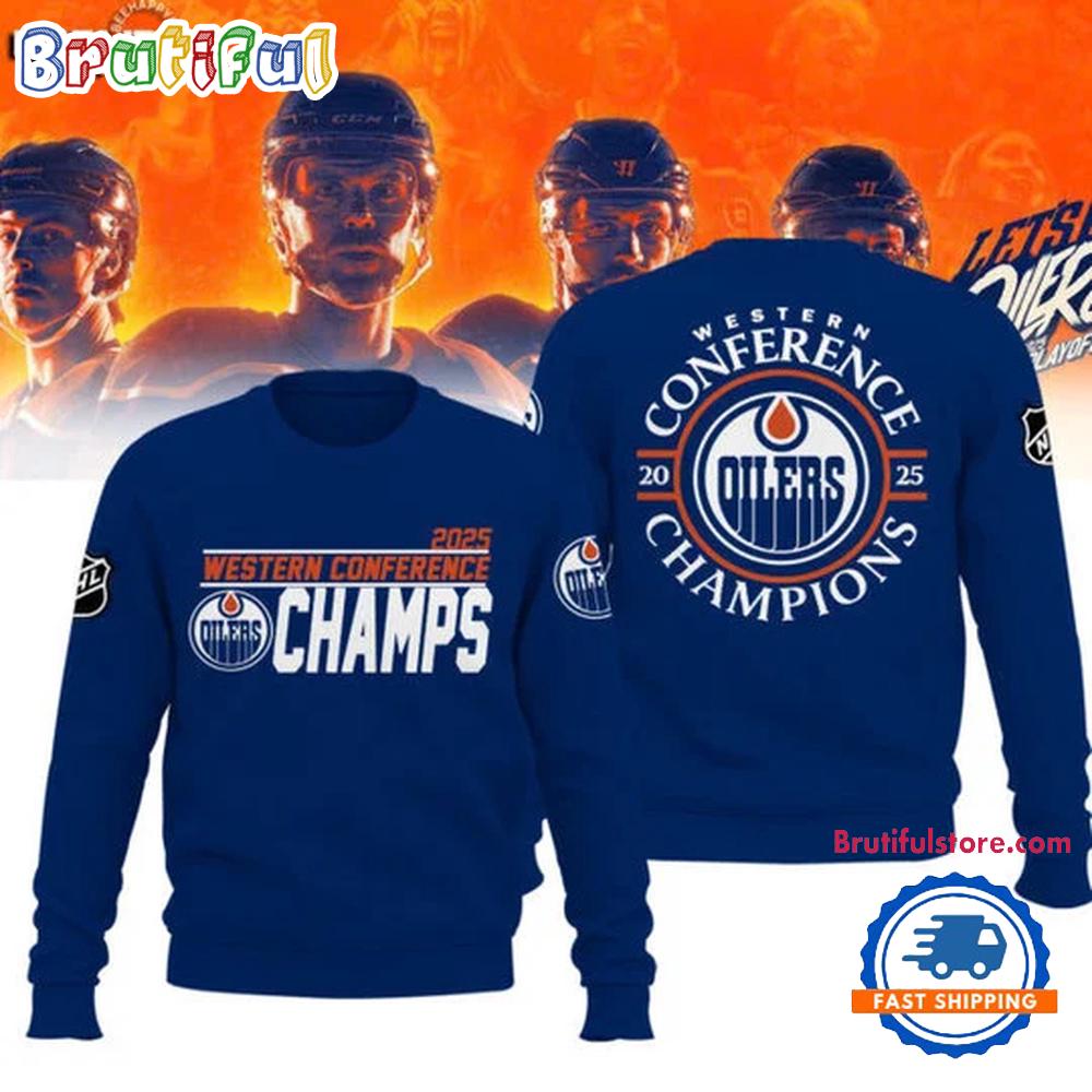 Edmonton Oilers 2025 Western Conference Champions 3D Printed Hoodie T-Shirt
