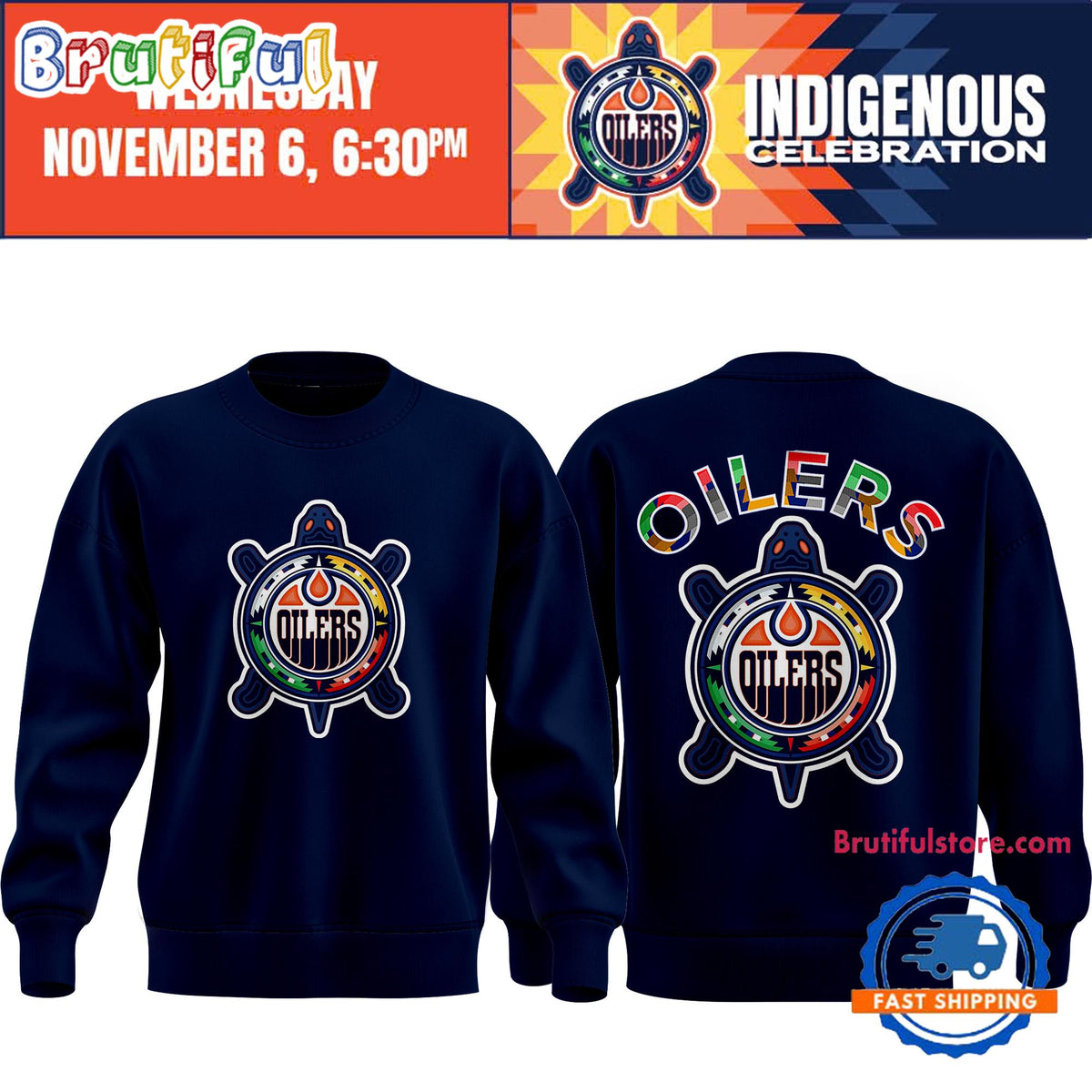 Edmonton Oilers Indigenous Celebration Hoodie T-Shirt