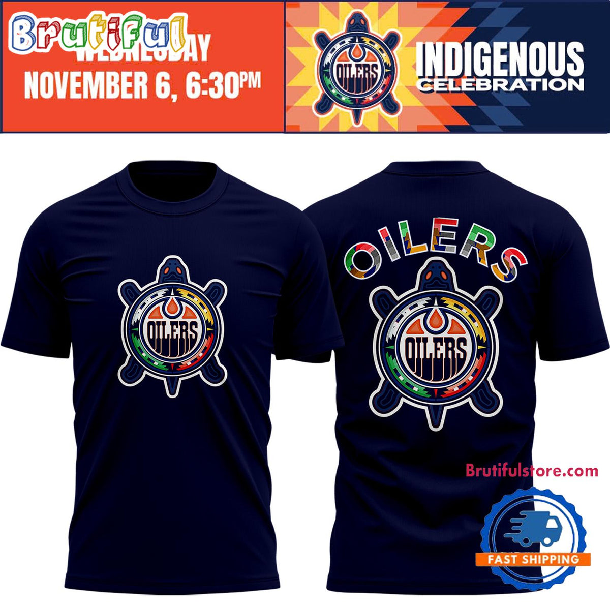 Edmonton Oilers Indigenous Celebration Hoodie T-Shirt