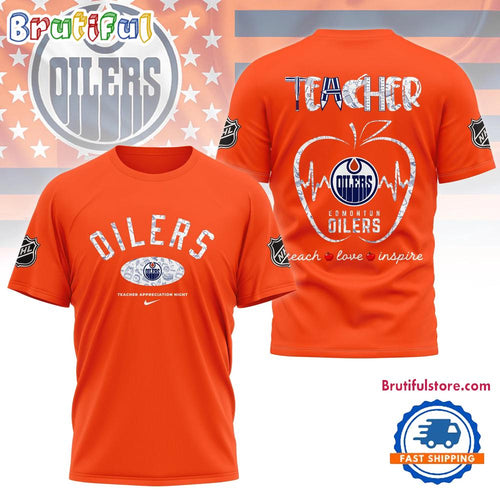 Edmonton Oilers NHL Teacher Appreciation Day 3D T Shirt