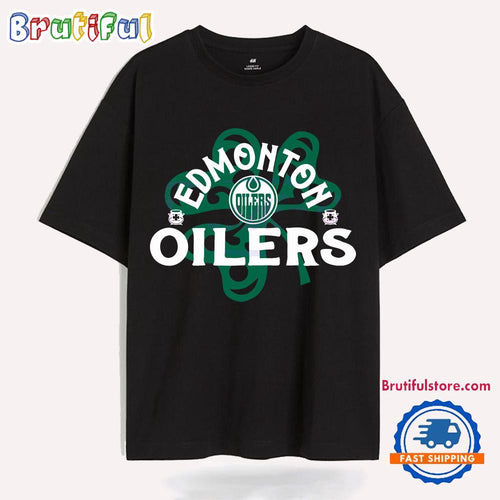 Edmonton Oilers St Pattys Day Shamrock Design T Shirt
