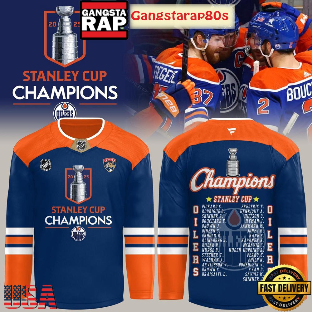 Edmonton Oilers Stanley Cup Champions 2025 Hockey Jersey