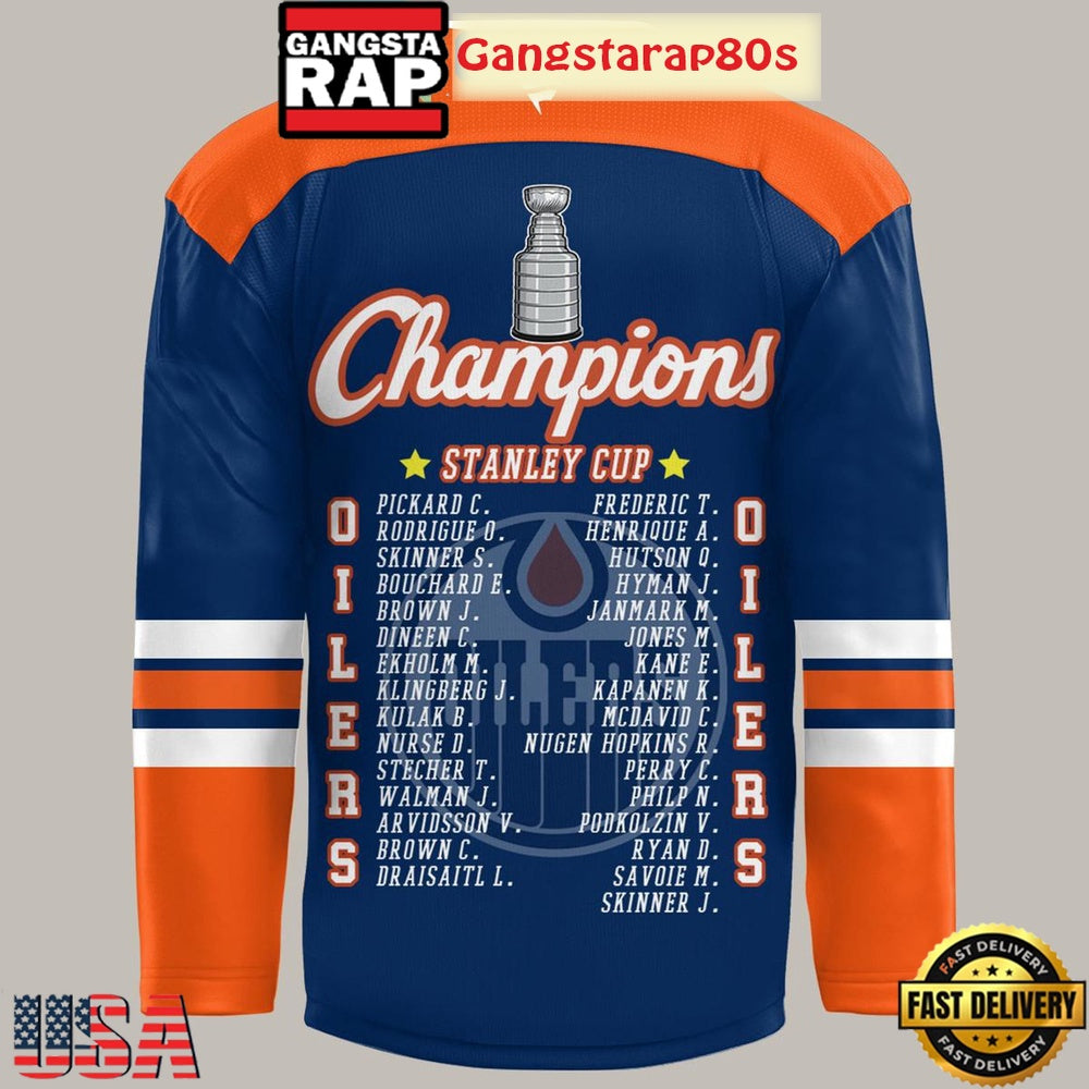 Edmonton Oilers Stanley Cup Champions 2025 Hockey Jersey