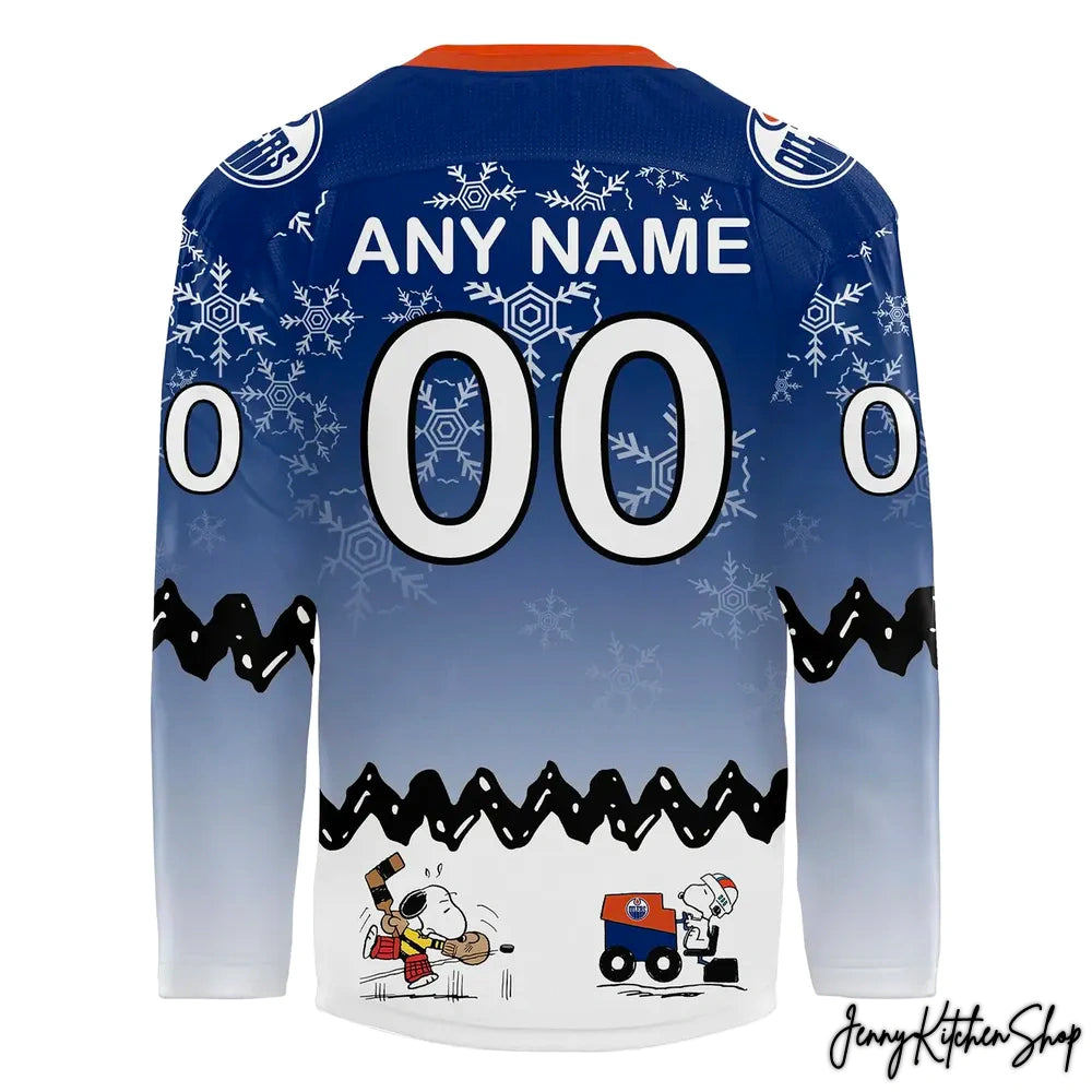 Edmonton Oilers x Peanuts Night Hockey Jersey