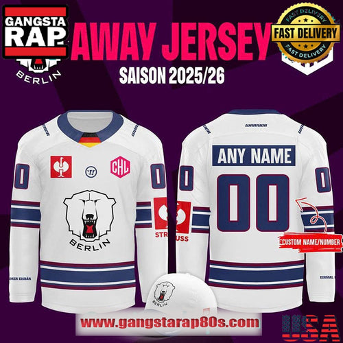 Eisbären Berlin New Season 2526 Away Custom Hockey Jersey