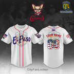 El Paso Chihuahuas 2026 4th of July Patriotic Baseball Jersey