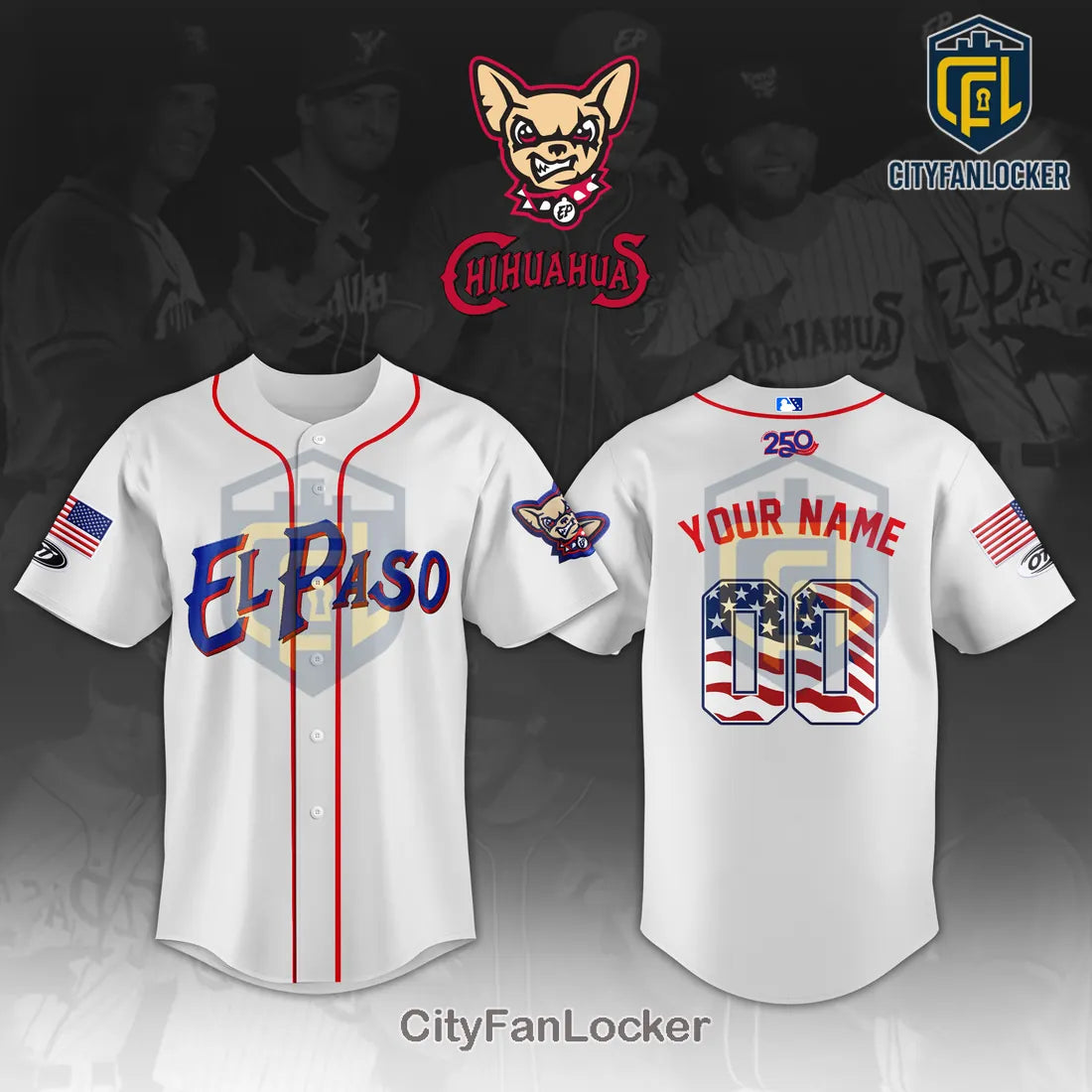 El Paso Chihuahuas 2026 4th of July Patriotic Baseball Jersey