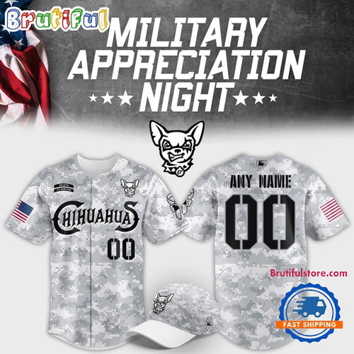 El Paso Chihuahuas Military Appreciation Night 2025 Baseball Jersey