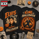 Elvis Presley Halloween Vintage Graphic Spooky Music Fan Shirt