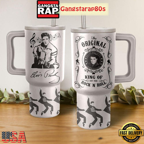 Elvis Presley King Of Roch ‘N’ Roll Tumbler Cup 40oz