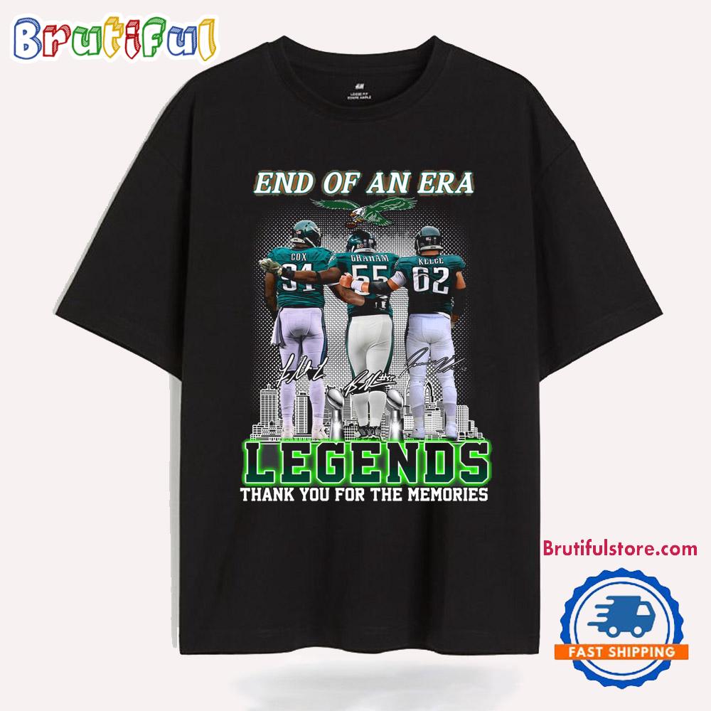 End Of An Era Philadelphia Eagles Legends Thank You For The Memories Signature T Shirt
