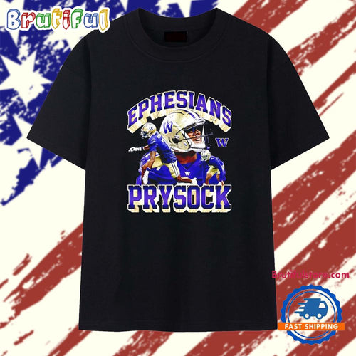 Ephesians Prysock Washington Football Player Collage T Shirt