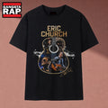 Eric Church Country Music Guitar Photo Collage Graphic T Shirt, Music 2D Shirt