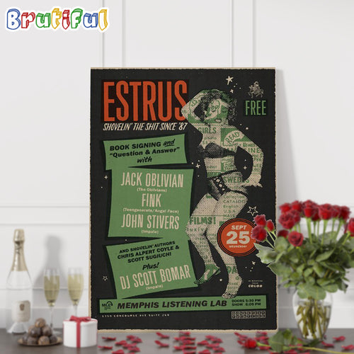 Estrus Shovelin the Sh!t Since 87 Sept 25 2024 Gonerfest Poster Festival Wall Art Poster Canvas