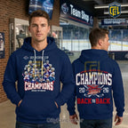Evansville Thunderbolts 2026 Presidents Cup Back to Back Champions Navy Hoodie