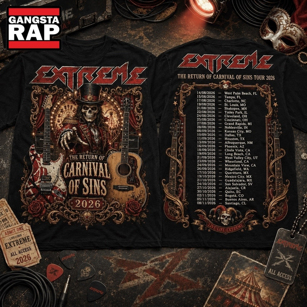 Extreme The Return of Carnival of Sins Tour 2026 3D Shirt