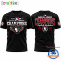 Fayetteville Woodpeckers 2026 Carolina League Champions Black T Shirt
