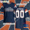 Featuring The City Skyline Built From Legendary Denver Broncos Football Jersey